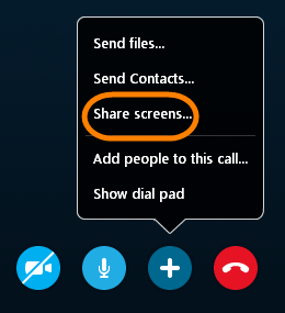 scherm delen in Skype