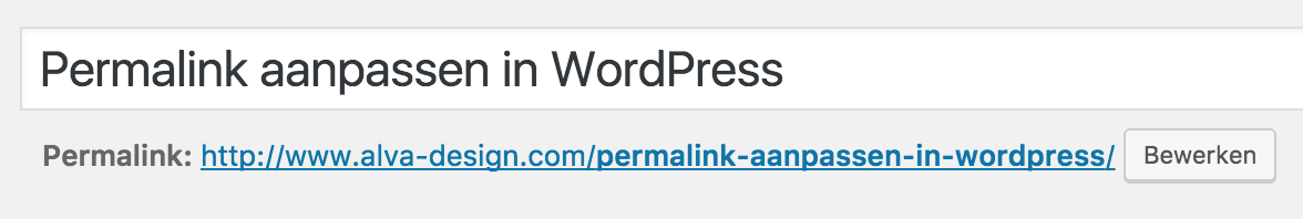 Wordpress permalink